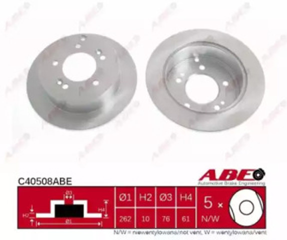 Задний тормозной диск C40508ABE ABE