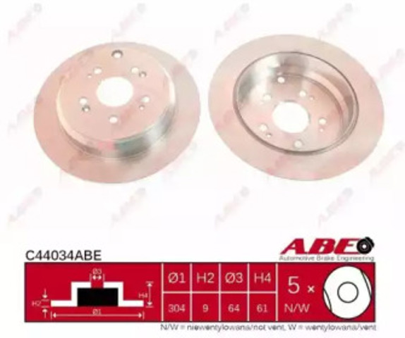 Диск тормозной задний C44034ABE ABE
