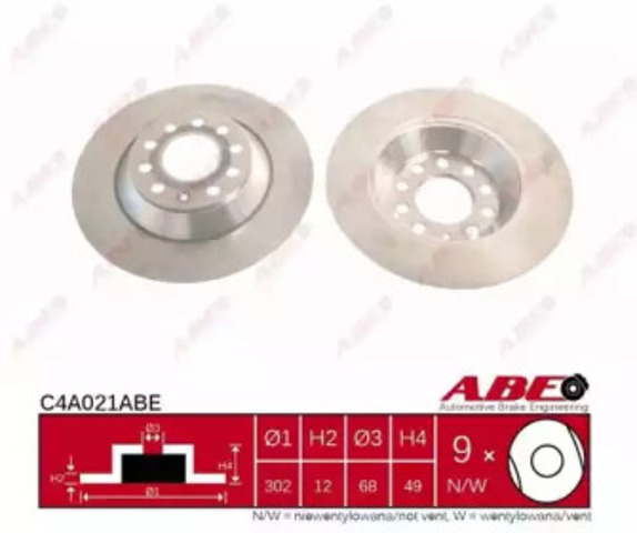 Задний дисковый тормоз C4A021ABE ABE