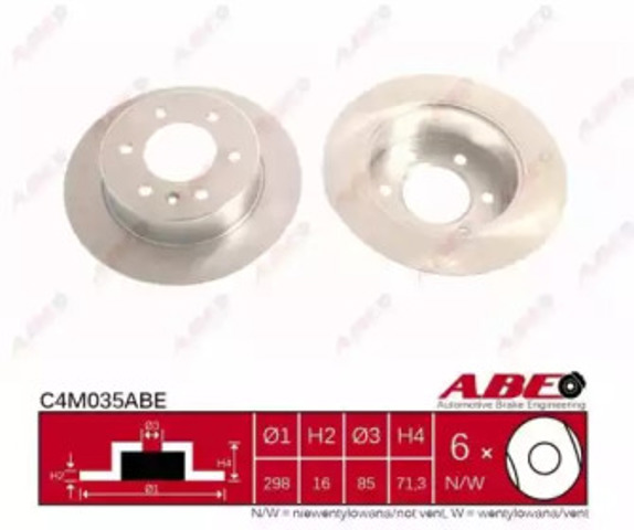 ABE C4M035ABE Тормозные диски в наличии Черкассы