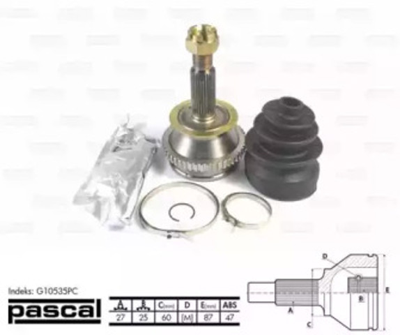 PASCAL G10535PC ШРУС наружный передний в наличии Ровно