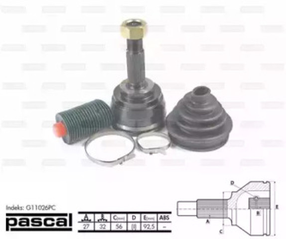 G11026PC PASCAL ШРУС наружный передний купить в Николаев