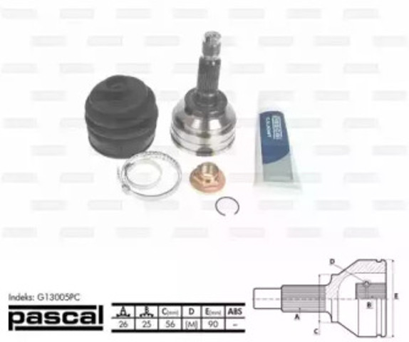 G13005PC PASCAL ШРУС наружный передний купить в Ровно