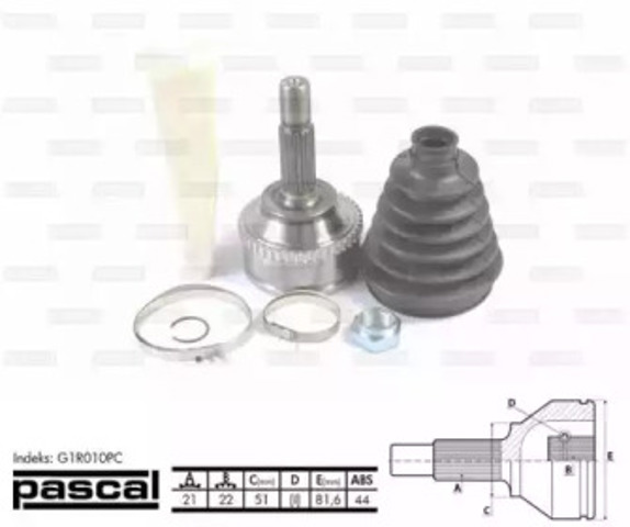 G1R010PC PASCAL ШРУС наружный передний купить в Ирпень