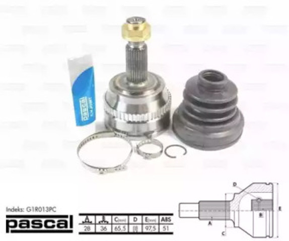 G1R013PC PASCAL ШРУС наружный передний купить в Ужгород