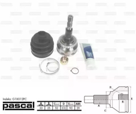 G1X012PC ШРУС наружный передний купить Ровно