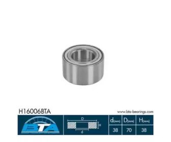 Комплект подшипника ступицы колеса H16006BTA BTA
