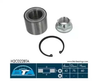 Задний подшипник H2C022BTA BTA