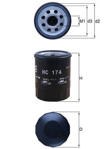 MAHLE HC174 Фильтр масляный в наличии Павлоград