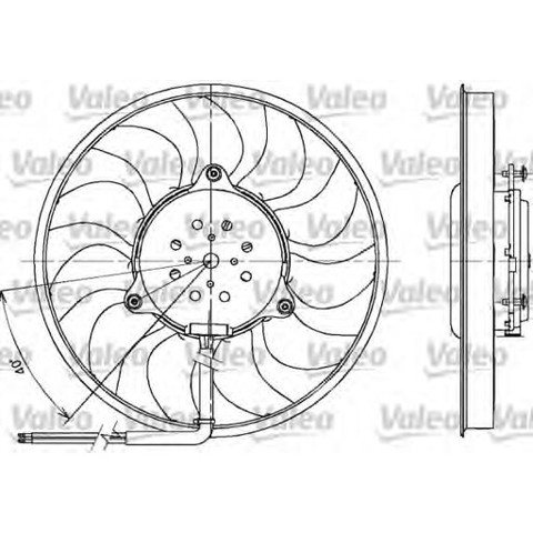 VALEO 698612 Электровентилятор охлаждения в сборе (мотор+крыльчатка) в наличии Днепр