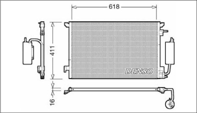 DCN20035 DENSO Радиатор кондиционера купить в Киев