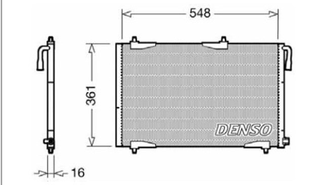 DENSO DCN21002 Радиатор кондиционера в наличии Николаев