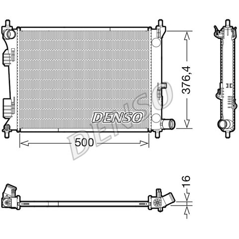 DRM41017 DENSO Радиатор охлаждения двигателя купить в Житомир