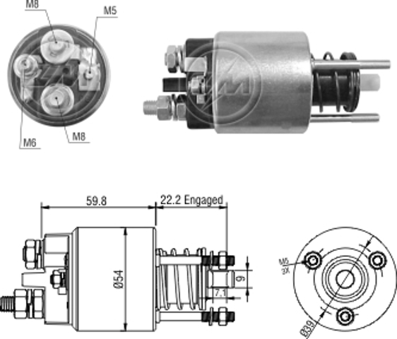 ZM3396 Реле втягивающее стартера купить Сумы