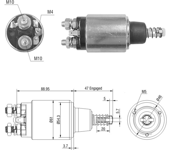 ZM6640 ZM Втягивающее реле стартера купить в Ирпень