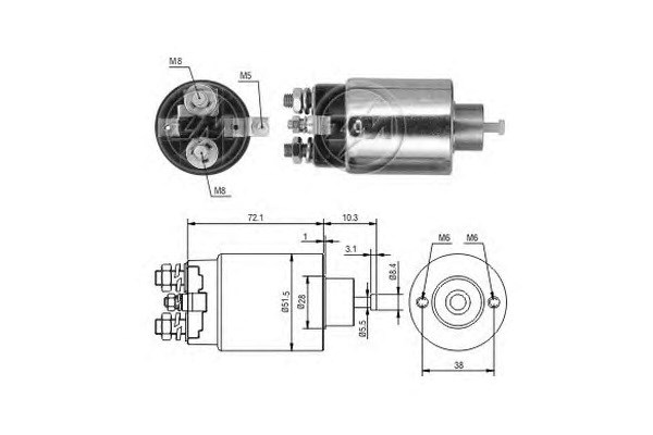 ZM695 ZM Реле втягивающее стартера купить в Черкассы