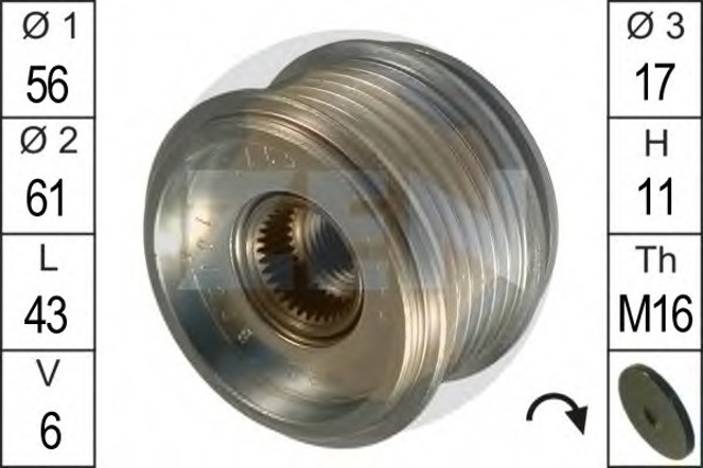 ZN5378 Шкив генератора купить Сумы