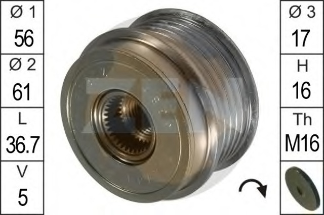ZEN ZN5382 Шкив генератора в наличии Ирпень