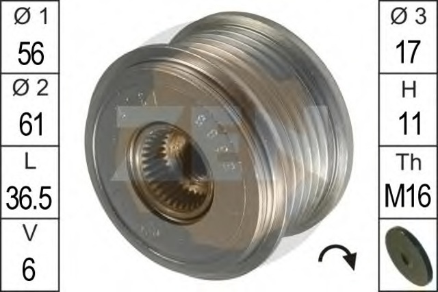 ZEN ZN5388 Шкив генератора в наличии Ирпень