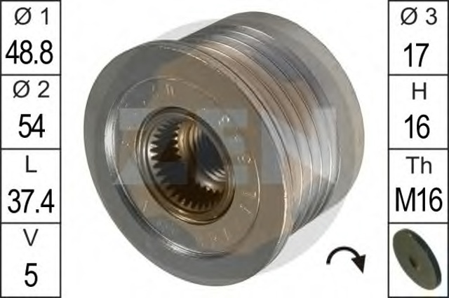 ZN5432 ZEN Шкив генератора купить в Николаев