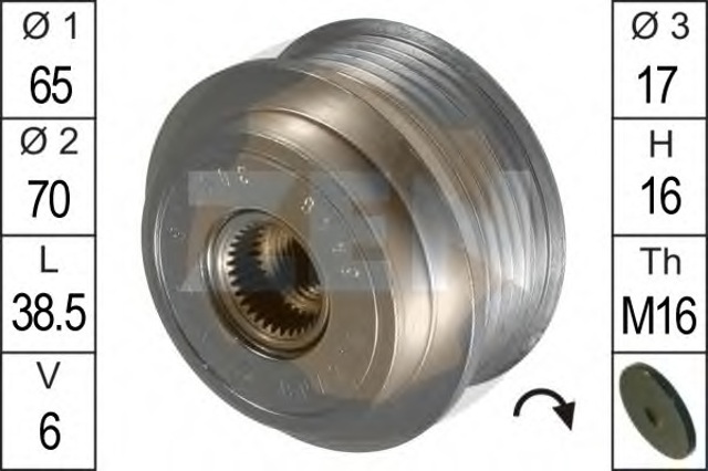 ZN5446 ZEN Шкив генератора купить в Киев