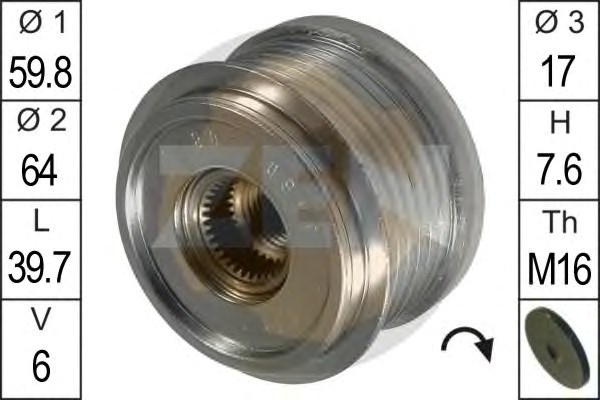 ZN5460 ZEN Шкив генератора купить в Хмельницкий