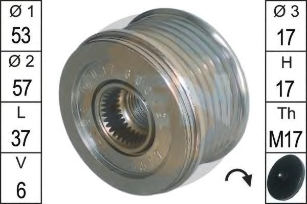 ZN5507 Шкив генератора купить Днепр