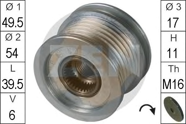 ZN5514 ZEN Шкив генератора купить в Львов