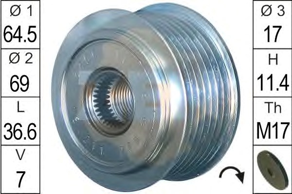ZEN ZN5522 Шкив генератора в наличии Чернигов
