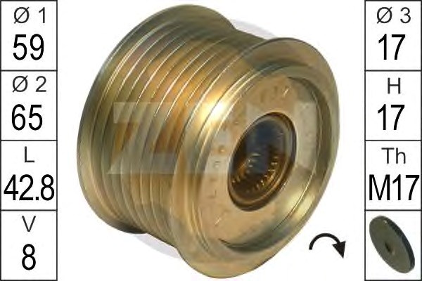ZEN ZN5527 Шкив генератора в наличии Тернополь