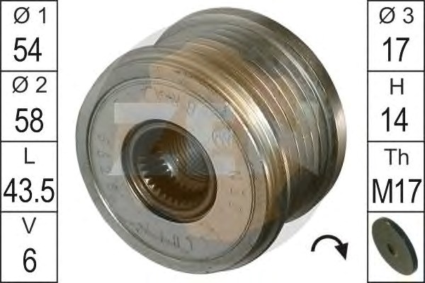 ZN5528 Шкив генератора купить Киев