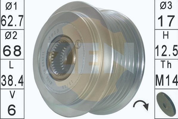 ZN5613 ZEN Шкив генератора купить в Харьков