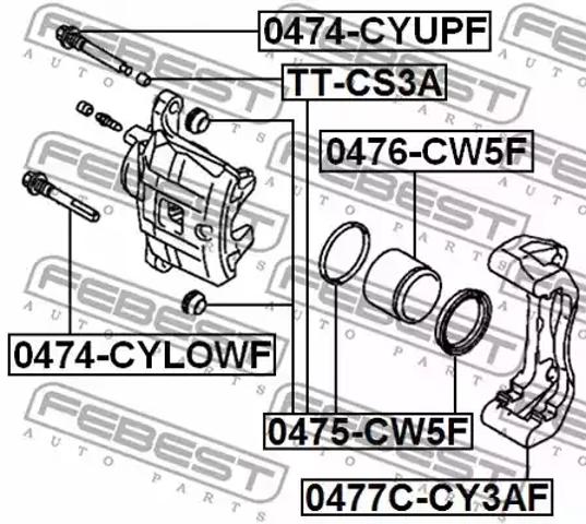 Скоба суппорта переднего 0477CCY3AF FEBEST