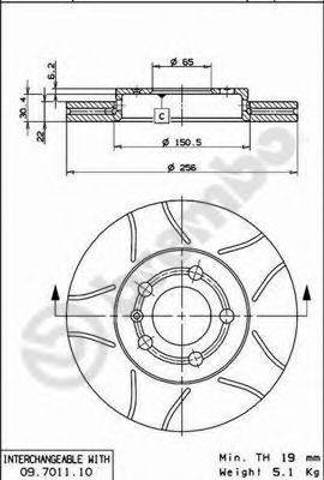 Ротор тормозной 09701175 BREMBO