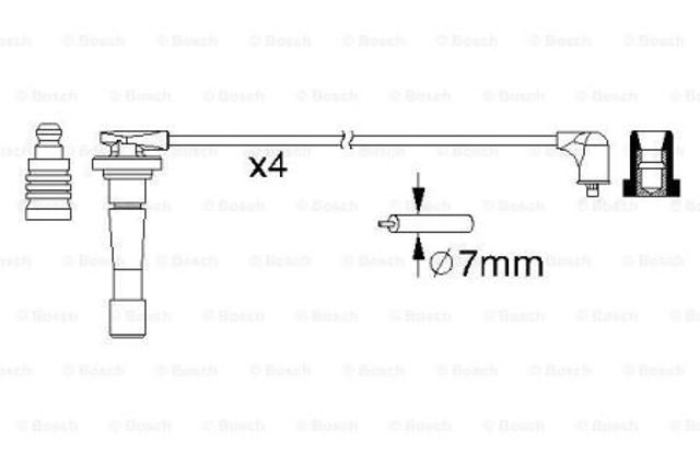Провода высоковольтные, комплект 0986357150 BOSCH