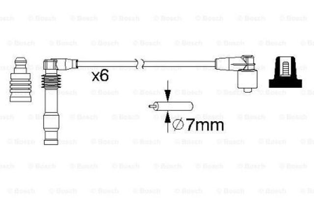 Провода высоковольтные, комплект 0986357162 BOSCH