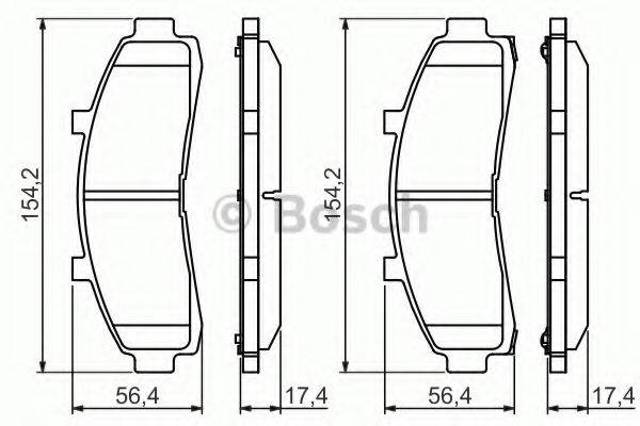 Колодки передние 0986424656 BOSCH
