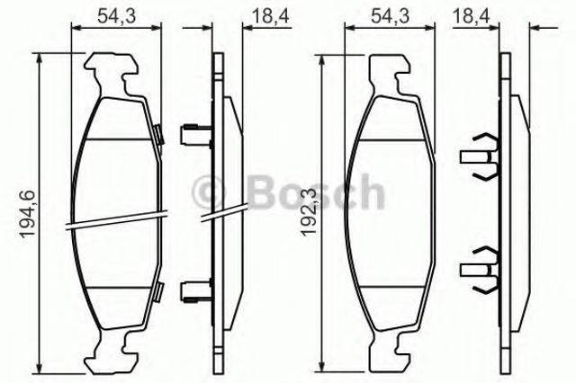 Передние тормозные колодки 0986424666 BOSCH