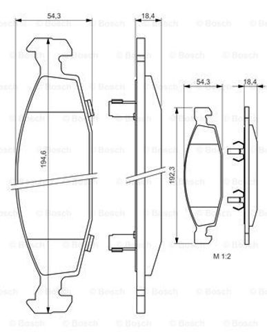 0986424666 BOSCH Передние тормозные колодки купить в Ирпень