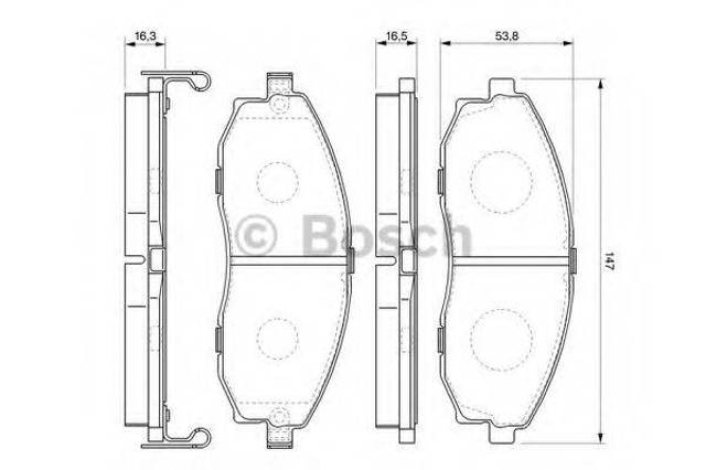 Колодки 0986424670 BOSCH