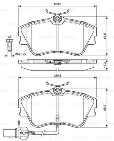 BOSCH 0986424672 Передние тормозные колодки в наличии Кривой Рог