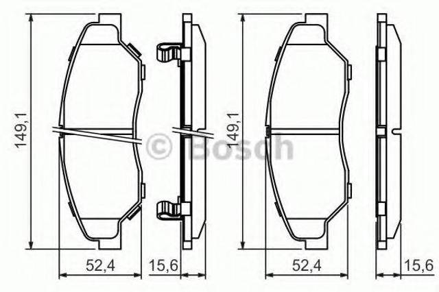 Передние тормозные колодки 0986424696 BOSCH