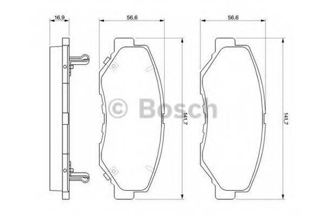 BOSCH 0986424809 Колодки тормозные передние дисковые в наличии Харьков