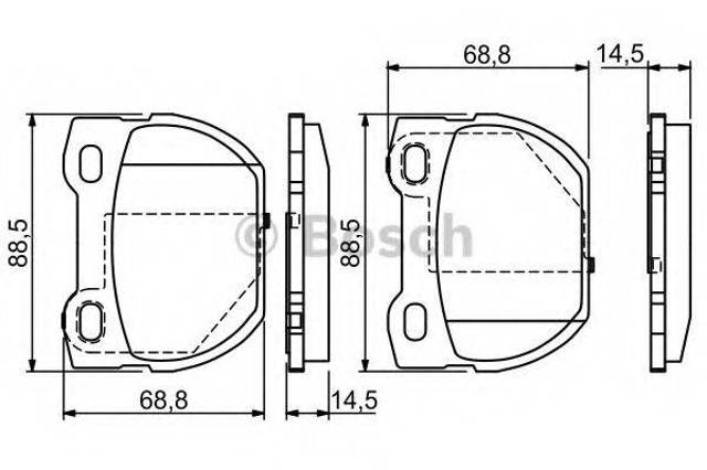 Колодки дисковые  0986424827 BOSCH
