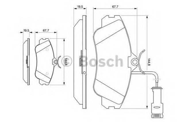 Тормозные колодки 0986461115 BOSCH