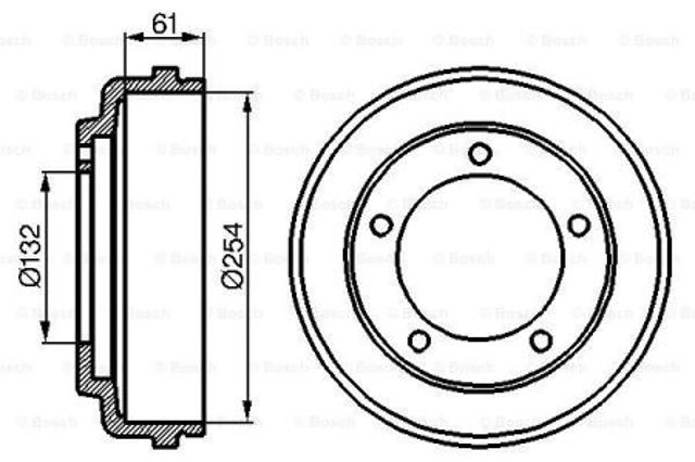 Барабан тормозной задний 0986477048 BOSCH