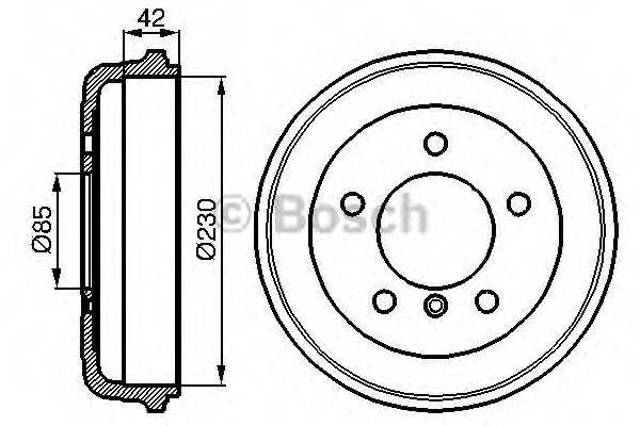Тормозной барабан 0986477101 BOSCH