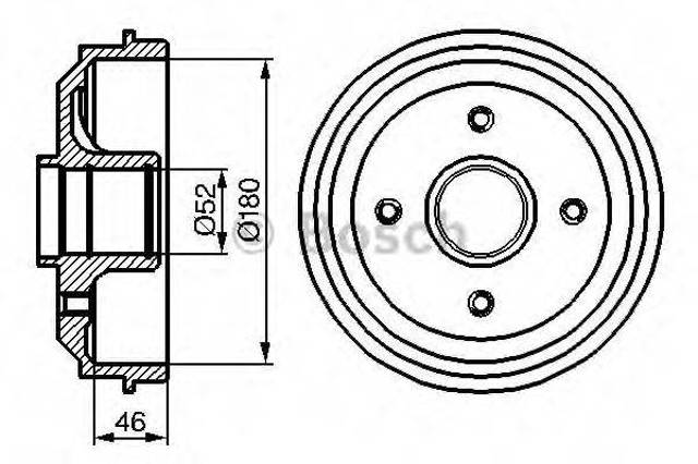 BOSCH 0986477116 Барабан тормозной задний в наличии Чернигов