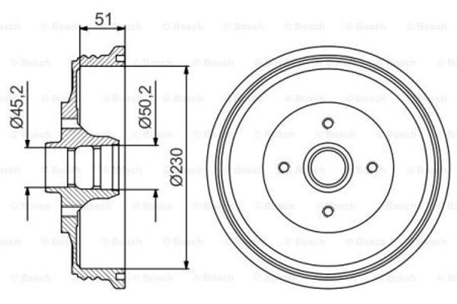 Тормозной барабан 0986477178 BOSCH