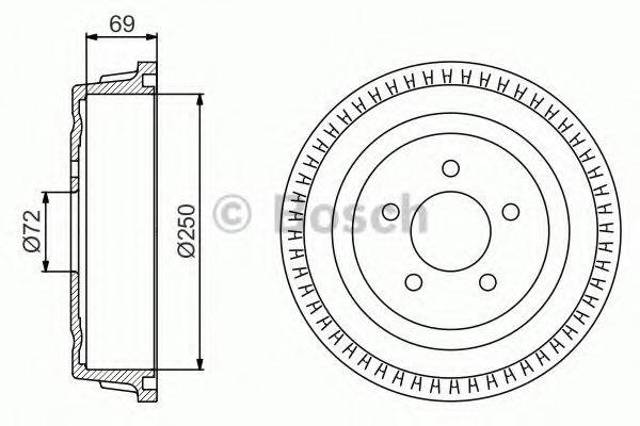 Задний барабан 0986477185 BOSCH